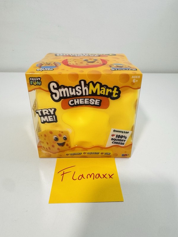 RMS Crazy Fun Smush Mart Jumbo Cheese Squishy 6” Squishy VIRAL TikTok NEW