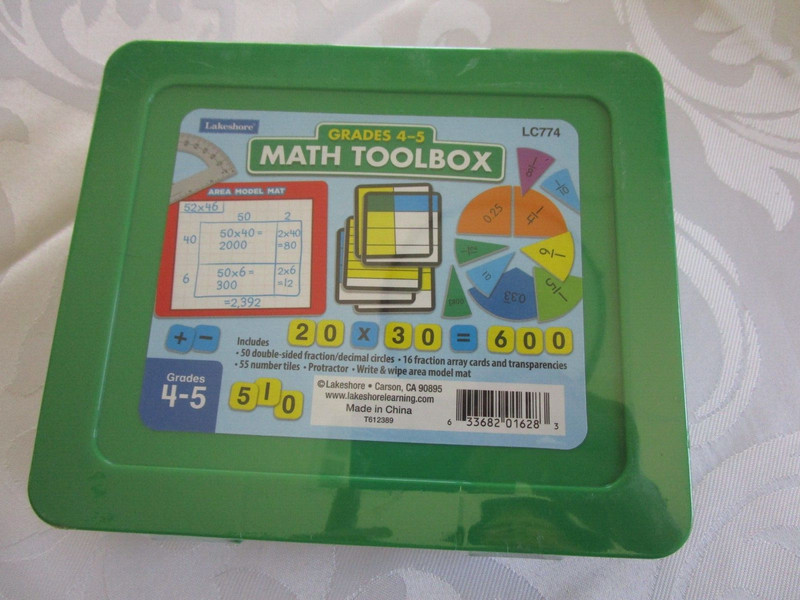 Lakeshore Math Toolbox Grades 4-5 Fractions Decimals Number NEW 12 AVAIL.