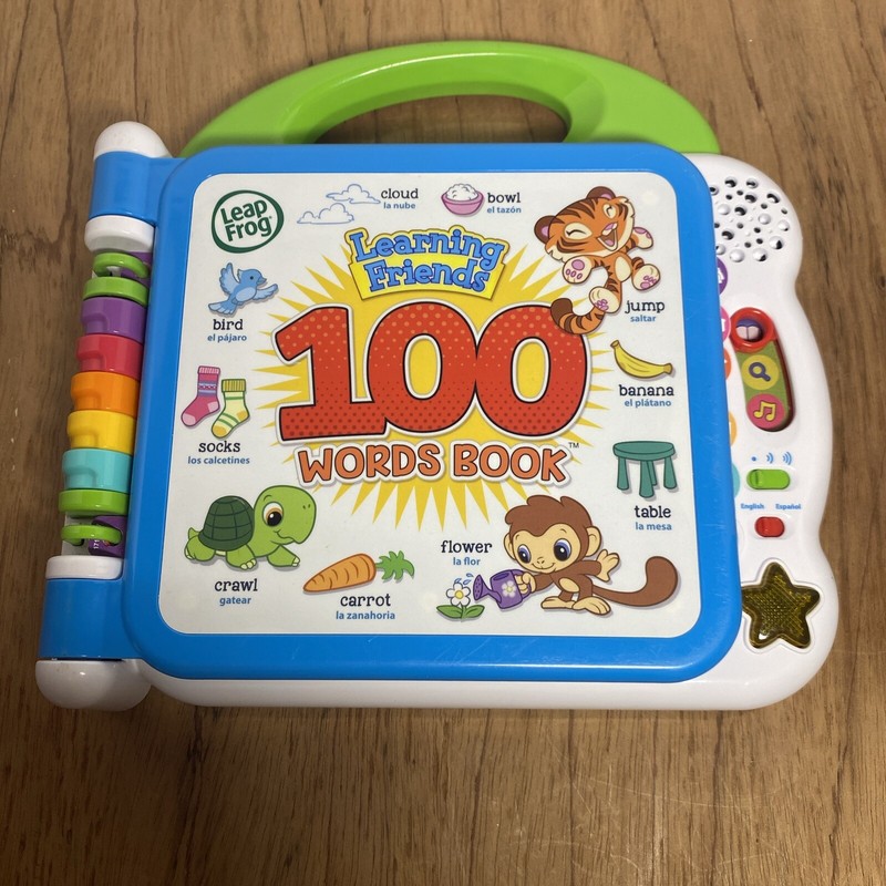 LEAPFROG Learning Friends 100 Words Bilingual Spanish/English Electronic Book