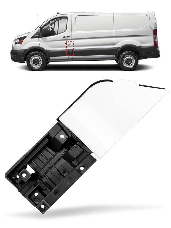 Fuel Filler Door Housing with White Cover Compatible with Gas Door Hinge