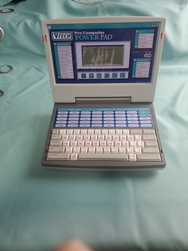 VTech Pre Computer Power Pad Vintage Educational Learning Toy Grey 32-0682-549