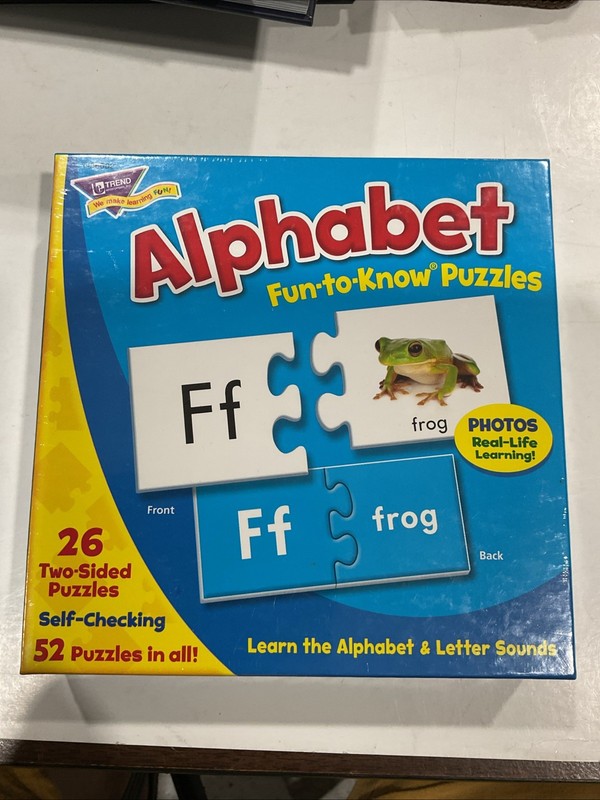 TREND Uppercase & Lowercase Alphabet Fun-to-Know Puzzles 52 Pc