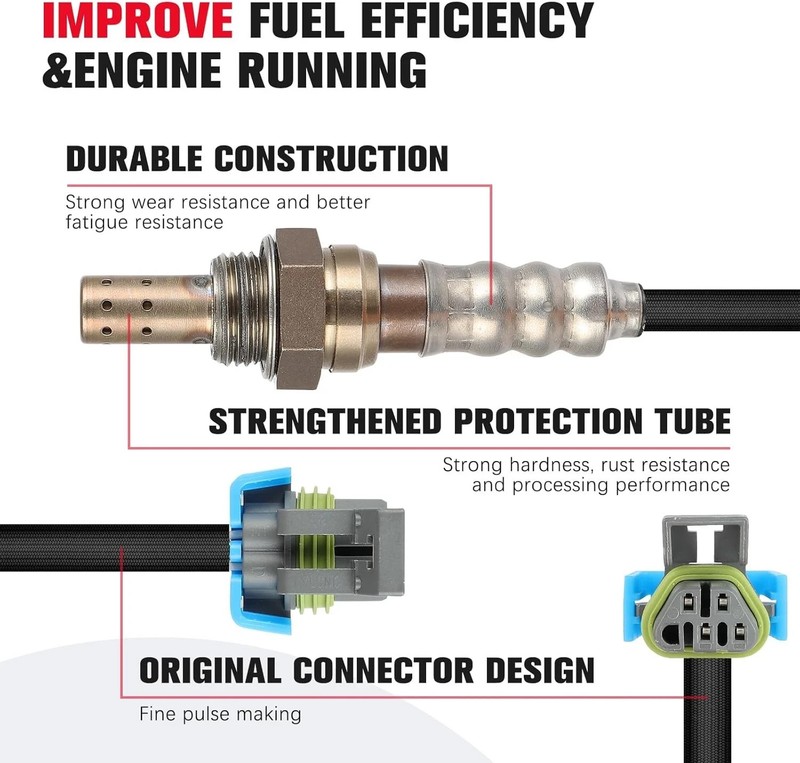 2PCS Upstream & Downstream O2 Oxygen Sensor Compatible for Chevy, for GMC, for gallery