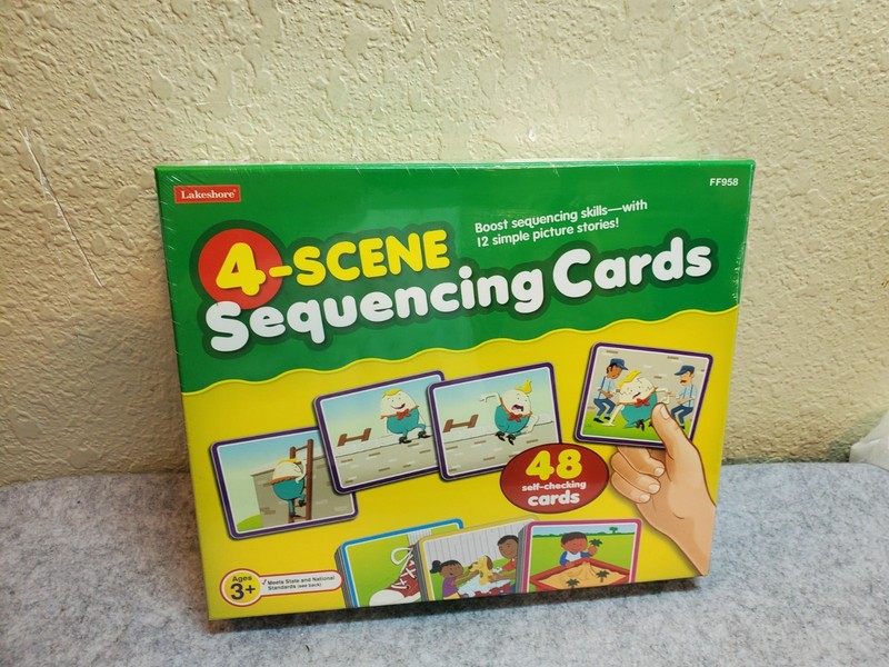 Lakeshore 4-Scene Sequencing Cards Brand New Sealed 12 Picture Stories
