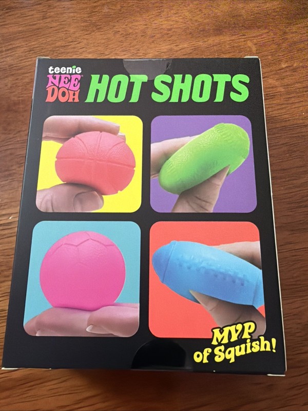 NeeDoh Teenie Hot Shots [Baseball, Soccer, Football, Basketball] New In Box gallery