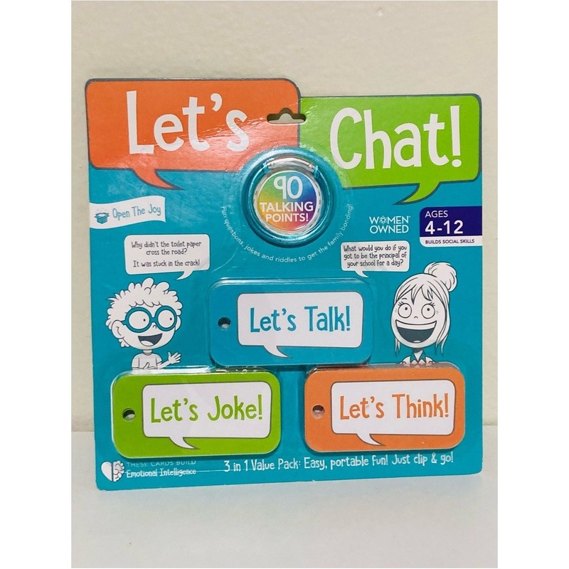 NEW Let’s Chat! 90 Talking Points Card Set ages 4-12 Emotional Intelligence