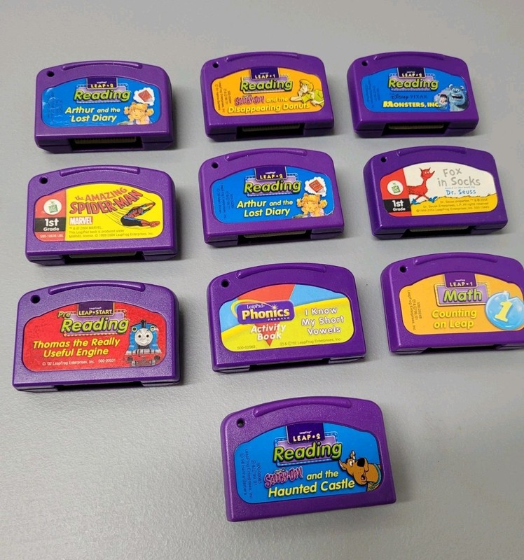 Leap Frog Cartridges Lot Of 10 Leap Pad Reading Phonics Educational 1st Grade