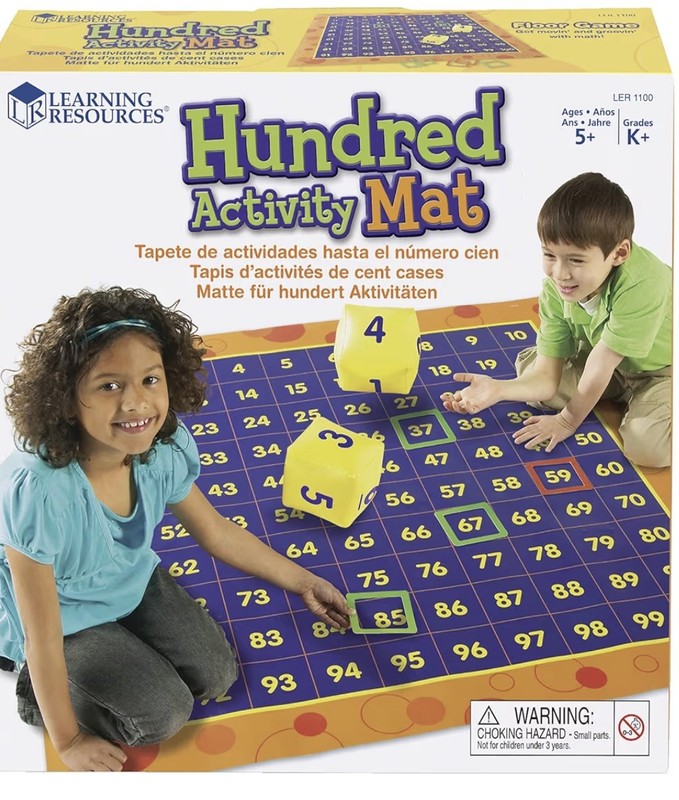 Learning Resources Hundred Activity Mat - 57 Pieces, Ages 5+ Math Learning gallery
