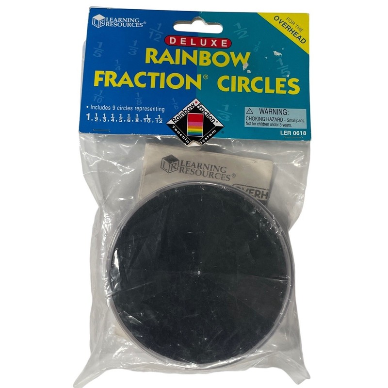 Learning Resources Deluxe Rainbow Fraction Circles Overhead Projector New Sealed