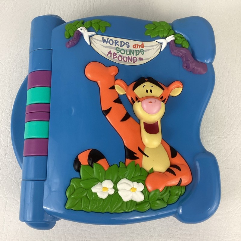 Disney Winnie Pooh Tigger Words & Sounds Abound Interactive Learning Book 1999