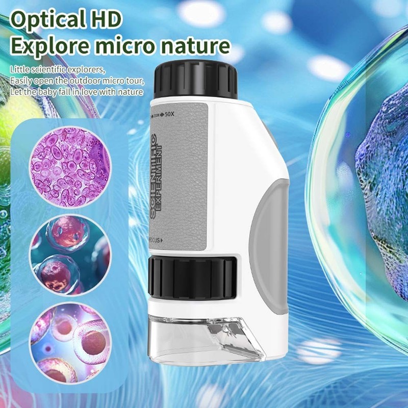 50X-300X Little Scientist Microscope Kids Microscope Handheld Mini Microscope