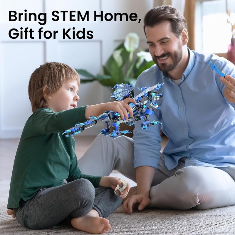 Buildable 3in1 Dragon Model - STEM Gifts for Boys Ages 8-12 gallery