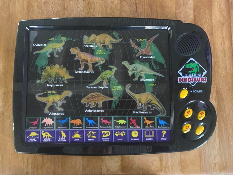 Vintage Interactive Dinosaurs Kids Learning Electronic Toy Tested/Working