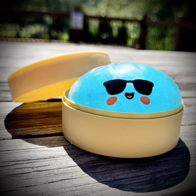 VERY RARE RMS Blue Glitter Sea Shell Squishy Dumpling Bun Sunglasses New