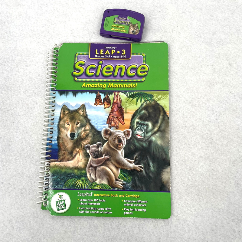 LeapFrog LeapPad 3 Science Amazing Mammals Interactive Book and Cartridge Set