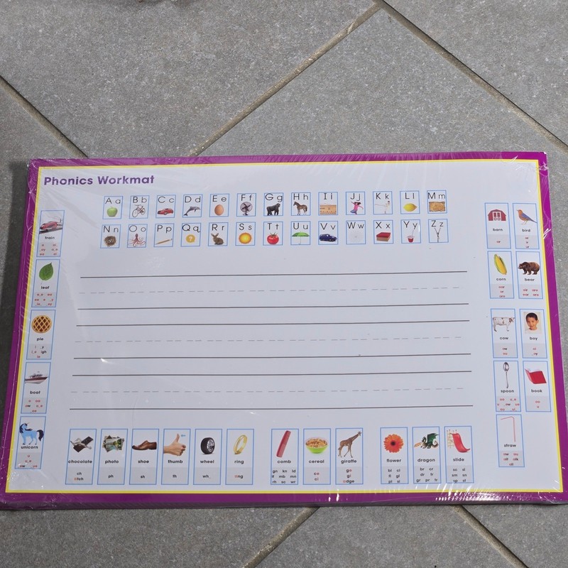 Phonics Workmat Educational Learning Mat Double Sided 17x12 ISBN 9781667701776 gallery