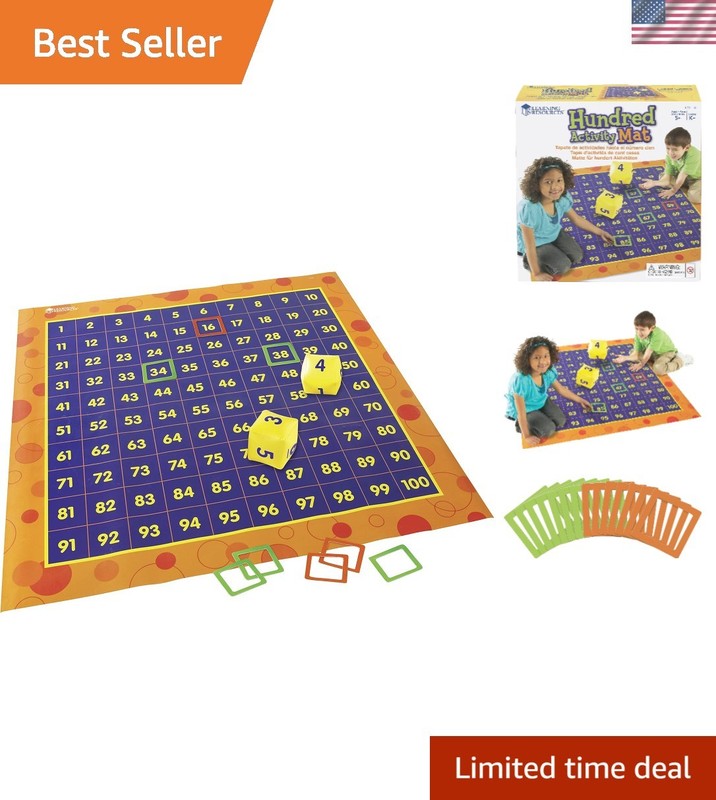 Durable Hundred Activity Mat for Engaging Math Learning - Perfect for Classrooms