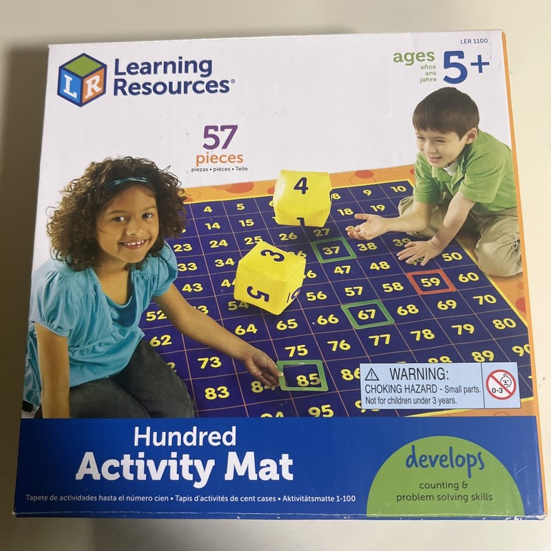 Learning Resources Hundred Activity Mat - 57 Pieces, Ages 5+ Math Learning