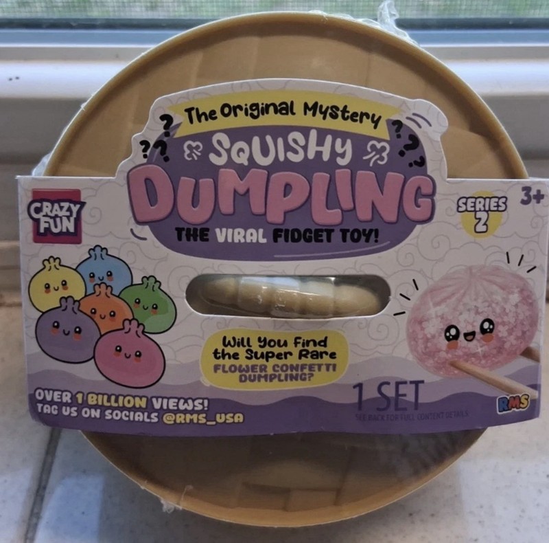 New ~ RMS Squishy Dumpling Series 2 Confetti Glitter Dumpling ~ Sealed Rare 🥟