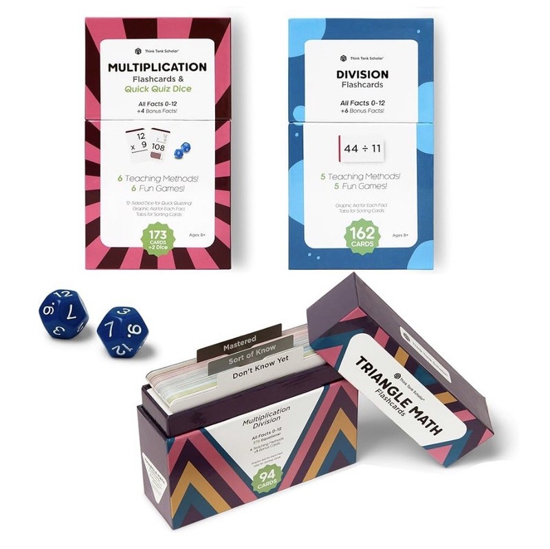 Award-Winning Math Flash Cards-711 Multiplication & Division Facts (0–12) - NIB