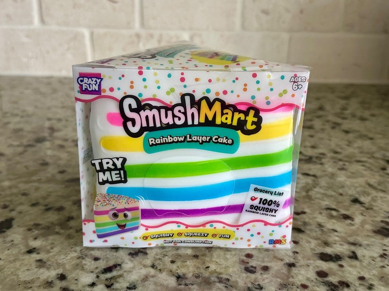 RMS Crazy Fun Smush Mart Rainbow Layer Cake Squishy Sensory Toy Viral 5"