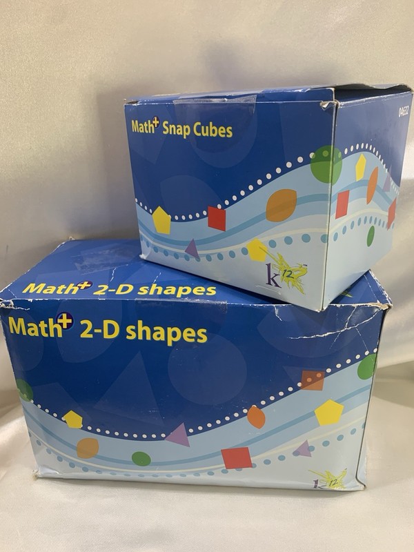K12 Math+ 2D Shapes AND Snap Cubes Homeschool Fun Learning New/Other