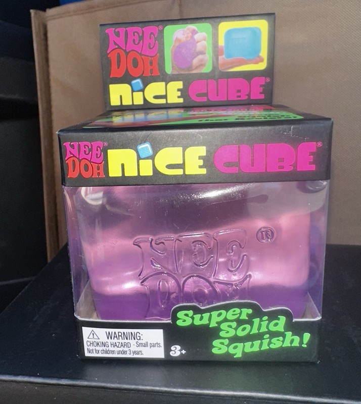 Nee Doh Nice Cube – Super Solid Squish! (purple) – /Factory Sealed!