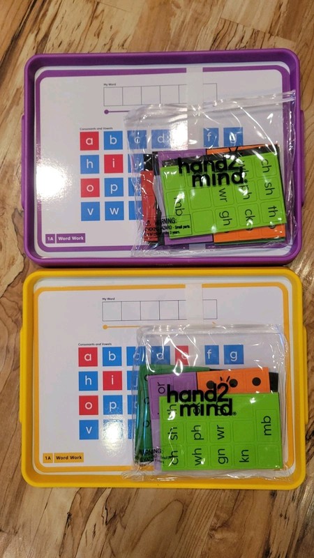Set Of 2 Hand2Mind Magnetic Word Work Board With Tiles