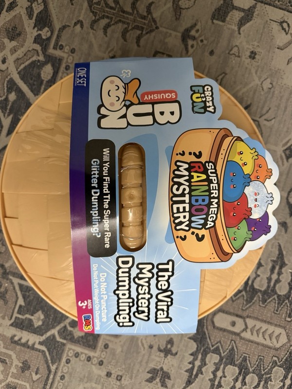 New RMS Crazy Fun SUPER MEGA RAINBOW MYSTERY DUMPLING Bun Squishy Toy SEALED