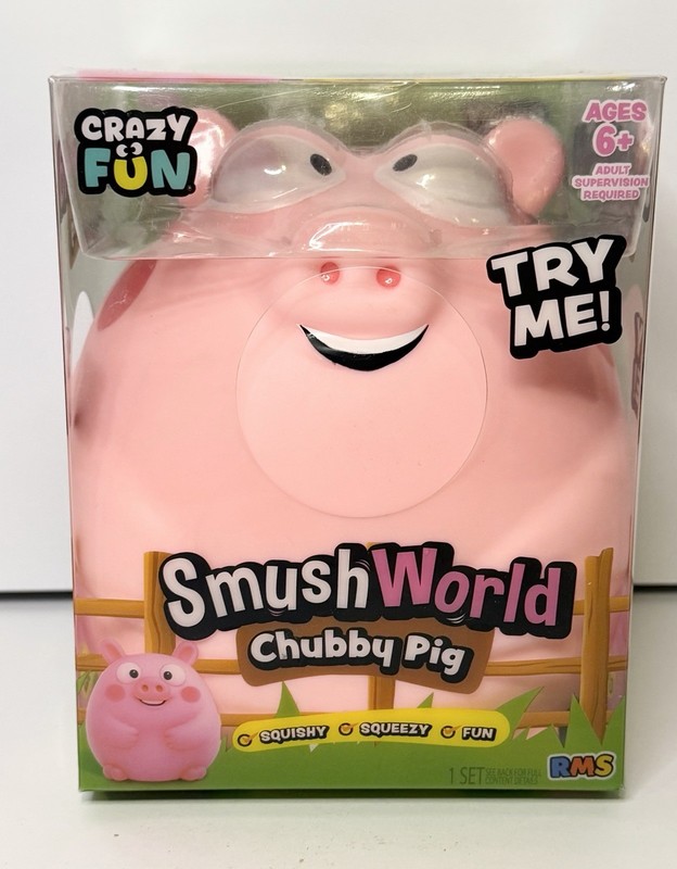 RMS SmushWorld Jumbo Squeezy Chubby Pig Squishy Toy Tik Tok Viral 🐷